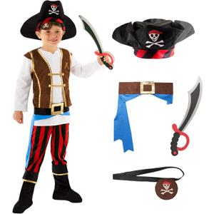 Morph Kids Pirate Outfit - Boys & Girls Pirate Costume (10-12 Years) L