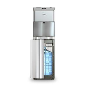 Brio Moderna Bottom Load Water Cooler Dispenser - Tri-Temp, Adjustable Temperature, Self-Cleaning, Touch Dispense, Child Safety Lock, Holds 3 or 5 Gallon Bottles, Digital Display and LED Light (Stainless Steel)