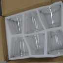 Teenyyou 6 Pcs Clear Glass Globes for Ceiling Fan Lights Covers Glass Lamp Shade Replacement for E26 Chandelier Table Wall Sconce, 2-1/8" Fitter, 4-5/8" Diameter x 4-1/2" Height