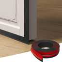 T-Shaped Door Draft Stopper, 1.97 in x 40 Ft Silicone Seal Strip for Windows Gaps, Weather Stripping Seal Strip Shower Sweep, Black