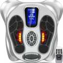 Creliver Foot Massager for Neuropathy Pain Relief for Feet and Legs, EMS TENS Unit - Nerve Muscle Circulation Stimulator with Electrode Pads, FSA Eligible Items Only List, HSA Store Eligible Items (White-silver)