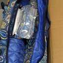 American Mahjong Tile Set with Blue Printed Carrying Bag, 166 Premium Tiles, 4 All-in-One Color Racks/Pushers, Mah Jongg Sets, Mahjong Game Set for Travel, Christmas, Birthday Gifts, 4 inches x 9 inches x 21 inches