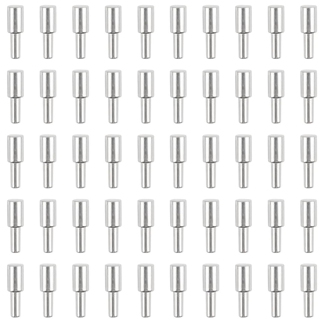 INCREWAY 36pcs Sliver Cabinet Board Support Pegs, 3mm Metal Shelf Pins, Small Shelf Support Pins for Cabinets Bookcase Shelves Cupboard