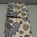 Set of 2 Jacquard Tropical Leaf Pattern Throw Pillow Covers Decorative Pillowcase 20X20 Inches,Blue Cream