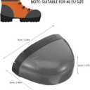1 Pair Metal Foot Guard Toe Cover Composite Toe Inserts Work Toe Guard Steel Toe Cover Work Boot Toe Cover Work Boots Steel Toe Caps Accessories Men and Women Steel (US Size Man 7, Women 8.5)