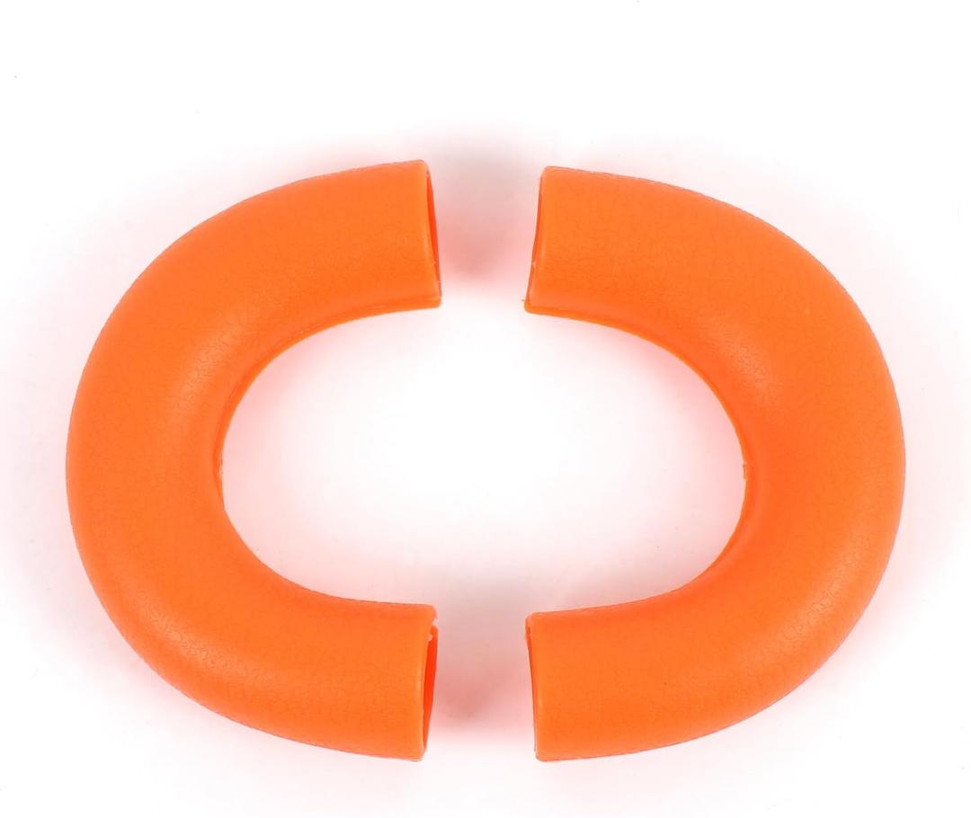 Rear Tow Hook Covers Compatible with Ford Ranger 2023 2024 2025 Accessories, Rubber Rear Bumper Tow Hook Protector Cover, 2Pcs (Orange)