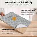 Drawer & Shelf Liner for Kitchen Cabinets 17.5 x 120", Non-Slip Non-Adhesive Shelf Paper Protect Dresser and Cupboard, Waterproof Drawer Mats for Bathroom, Easy to Cut (Grey Diamond)