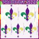 Lyrow 100 Pcs Mardi Gras Iron on Patches Mardi Gras Fleur De Lis Embroidered Sew Applique Iron on Patches DIY Crafts for Clothing Jacket Jeans Pants Dress Backpack Hat Decorations