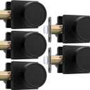 goldenwarm Black Closet Door Knobs Interior, Matte Black Passage Interior Door Knobs, Heavy Duty Zinc Alloy Indoor Doorknobs for Closet, Hall, 5 Pack