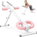 DUMOS Ab Workout Equipment for Home Gym, Exercise Machine Abs Trainer, Full Body Fitness System Adjustable for Abdominal Stomach Training, LCD Display, Knee Protection