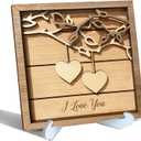 2 x Birthday Gifts for Women,Love you Sign,Sister Gifts for Sisters from Sisters,Valentines Day Gifts for Her Girlfriend,Friendship Gifts,Mothers Day Gifts