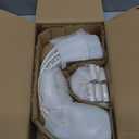 Rviezza French Country Chandelier, 6-Light Antique White Farmhouse Chandelier for Dining Room Lighting Fixtures Hanging, Candle Hanging Pendant Lights for Kitchen Living Room Bedroom Foyer