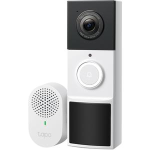 Tapo by TP-Link Smart Video Doorbell Camera Wireless with Chime, 2K with Full Color Night Vision & Spotlights, No Monthly Fee, Ring Call, 160° Ultra-Wide View, Free AI Detection, Local Storage, D210
