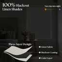 100% Blackout Roller Shades Cordless Blinds for Windows Free-Stop Thermal Insulated Black Out Linen Roller Shades Blinds for Bedroom Living Dining Room Home Office Cream Ivory 30" W x 72" H