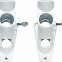 Valley Forge Flag 2 Position 1" White Powder Coated Aluminum Flag Pole Bracket (2 Pack)