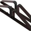 Support Feet for Pet Gate (Updated Version), Pet Gate Metal Support Feet Set of 2 for Extra Wide Foldable Dog Gate, Easy to Install, A Pair of Safety Fence Feet for Wooden Dog Gate, Brown