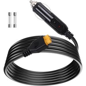 Portable12V/24V car Charger Suitable for Ecoflow Delta/River, Bluetti EB55, Anker 757/767 and XT60 connectors Solar Power Plants, Compatible with Ecoflow Wave 2 Cigarette Lighter Cables