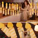 100Pc Floating Wizards Postcards Candle Card Magical Wizards Floating Acceptance Double Sided Letter Cards,Candle Style,197 FT Transparent Nylon String for Hanging,for Home Party Decoration