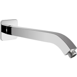 HarJue Shower Arm with Flange and Teflon Tape, Wall Mounted Square Shower Pipe 304 Stainless Steel Extension Arm for Fixed Shower Head & Handheld Shower (10 Inch, Chrome)