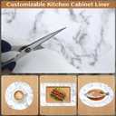 Non-Adhesive Shelf and Drawer Liner for Kitchen Cabinets, 12 in x 20FT Strong Non-Slip Cabinet Liners for Shelves, Refrigerator, Pantry Storage, Bathroom Closet, Easy to Clean & Cut, Marble