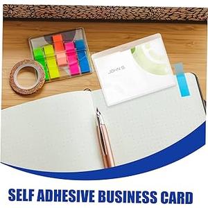 60pcs Self-adhesive Sleeves for Business Cards Index Cards and Photos Easy Visibility for Small Business Organization