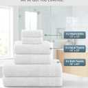Casa Platino 100% Cotton Turkish Bath Towel Set 12 Pieces - Super Soft, Absorbent & Quick Dry - 4 Bath, 4 Washcloths, 4 Hand Towels for Bathroom - Hotel Quality, Ideal for Spa, Gym & Travel - White