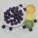 100Pcs Artificial Blueberry Fake Blueberries DIY Fruit Decor Craft Model Lifelike Plate Basket Plant Living Room Dinning Table Cabinet