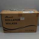 Rollator Walker for Seniors, Lightweight Foldable All Terrain Rolling Walker with seat, Aluminum Walkers with 8 inch Rubber Wheels, Handles and Backrest for Seniors and Adult