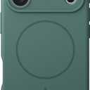 JETech Magnetic Silicone Case for iPhone 17 Pro Max, Compatible with MagSafe, Silky Soft Touch, Shock Absorbing Phone Cover with Camera Lens Protection (Midnight Green)
