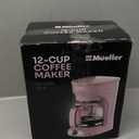 MELLERHOME 12-Cup Pink Coffee Maker - Borosilicate Carafe, Auto-Off, Pink Accessories, Reusable Filter, Anti-Drip, Kitchen Appliances, Keep-Warm Function, Kitchen Dcor