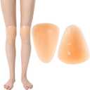Silicone Knee Pads,Adhesive Knee Brace KneePad for Skiing Skating,Snowboarding,Ateboarding,Roller Skating,Rollerblading,Dancing,Unisex,Skin,M