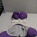 AOFITEE Dog Coat Warm Dog Puffer Jacket for Winter, Windproof Dogs Coat with Harness Built in, Reflective Turtleneck Dogs Winter Jacket Snowsuit, Full Body Fleece Coats for Pet (Purple,L)