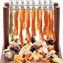 Wonderjune 2 Rows Bacon Rack Tray 13 Inch Bacon Display Holder Simple, Quick, and Easy to Use Serving Dishes for Wedding Home House Warming Gifts