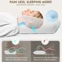 Osteo Cervical Pillow for Neck Pain Relief, Hollow Design Odorless Memory Foam Pillows with Cooling Case, Adjustable Orthopedic Bed Pillow for Sleeping, Support for Side Back Sleepers, ,Standard High(24.5*16.5*5.2/4.1 inches)