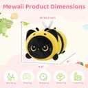Mewaii Cute Black Cat Bee Plush Pillow, Kawaii Plushies Bee Stuffed Toy, Kitten Plushies with Honeybee Outfit Costume, Soft Squishy Bee Gift for Girls & Kids (8 Inch)