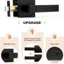 Probrico Matt Black Passage Interior Door Handle Without Keys, Square Heavy Duty Knobs for Hall and Closet Doors, Non-Slip Grip Levers for Right/Left Handed Doors, 10 Pack