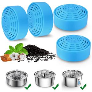 Cat Water Fountain Filters, Cat Fountain Replacement Filters for 2.0L/67oz Automatic Pet Water Dispenser,Pet Water Fountain Replacement Filters Package