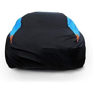 MORNYRAY Waterproof Car Cover All Weather Snowproof UV Protection Windproof Outdoor Full car Cover, Universal Fit for Sedan (Fit Sedan Length 194-206 inch, Blue)