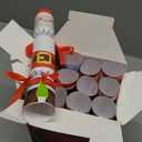 LOKIPA 12 Pack Christmas No Snap Party Table Favors, Christmas Crackers with Prizes Xmas Themed Pattern Party Supplies with Party Hat, Joke & Xmas Gift for Parties, Dinners & Holidays