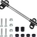 5/8" Hole Wheelbarrow Axle Bracket Set Heavy-Duty Wheelbarrows Spare Parts 10 inch Fit for Wheelbarrows axles and 3.3 x 2.1 inch Brackets with POM spacers Bolts and Nuts