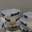18 Piece Glass Food Storage Containers with Snap Locking Lids for Meal Prep