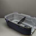 Amazon Basics 2-Door Top-Load Hard-Sided Dogs, Cats Pet Travel Carrier, Gray & Blue, 22.8"L x 15.0"W x 13.0"H