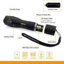 LED Flashlight High Powered 1200 Lumens Bright Zoomable Spotlight or Floodlight - 5 Modes - Brightest Ultra Light, Pocket Size, Waterproof, Tactical - Camping, Travel, Emergencies
