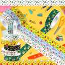 12 Pcs Teacher's Day Washi Tape School Masking Tape Decorations Thank You Teacher School Decorative Paper Sticker for Journals, Planners, DIY Craft Gift Wrapping Handbook Stickers