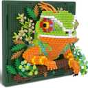 Chameleon Animal 3D Wall Art Micro Mini Building Blocks Set, Unique Home Wall Decor or Table Display, No Compatible with Lego, Ideal Gift Toy for Adults & Boys Girls 14+ (1376 PCS)