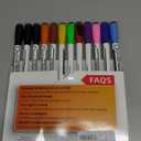 Volcanics Magnetic Dry Wipe Pens Dry Erase Markers With Eraser Cap Low Odor Fine Tip Whiteboard Pens Pack of 12,10 Colors