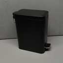 Homie Soft Close, Slim Trash Can 1.6 Gallon with Anti - Bag Slip Liner and Lid, Use as Mini Garbage Basket, Slim Dust Bin, or Decor in Bathroom, Restroom, Kitchen, or Bedroom (Bronze)