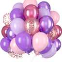 Pink and Purple Balloons Metallic Purple Pink Red Balloons for Butterfly Birthday Party Decorations Pastel Latex Balloon 12inch 12pcs Balloon Bridal Shower Bachelorette Engagement