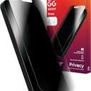 ZAGG Glass Elite Privacy Screen Protector for iPhone 16 Plus / 15 Plus - 2-Way Privacy Filter, Ultra-Strong Tempered Glass, 5X Stronger, InvisibleShield, Smudge-Free, Easy Install, Recycled Content