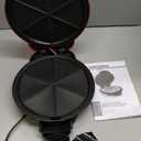 Taco Tuesday Deluxe 8-Inch 6-Wedge Electric Quesadilla Maker with Extra Stuffing Latch, Red